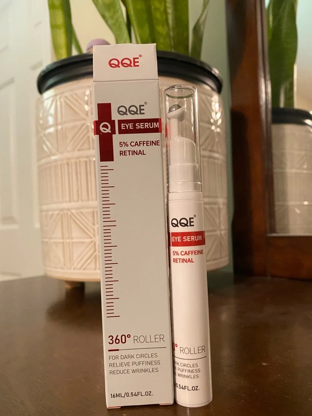 QQE Eye Serum 360° Roller with 5% Caffeine Retinal